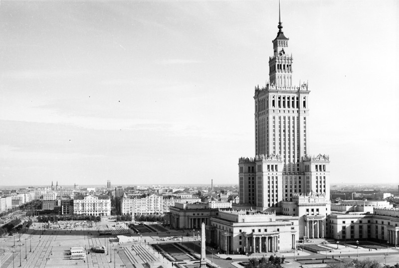 Pałac Kultury i Nauki wraz z Placem Defilad, 1964-65 fot. Z.Siemaszko/NAC